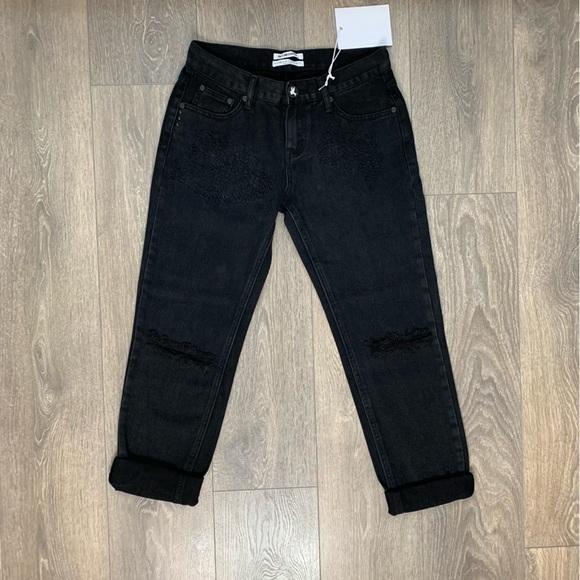 One Teaspoon Awesome Baggies Jeans Black Oak Straight leg low rise denim - Picture 6 of 16